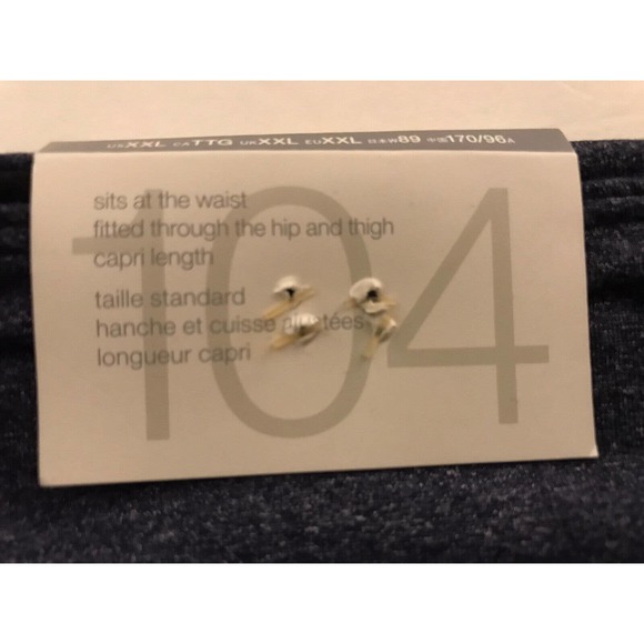 GAP Fit Capri Leggings XXL, Heathered Navy and Aqua - Picture 7 of 15